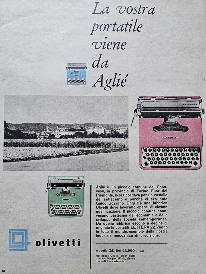 Olivetti Lettera 32 rosa - Viaggio in Grecia nel 1977